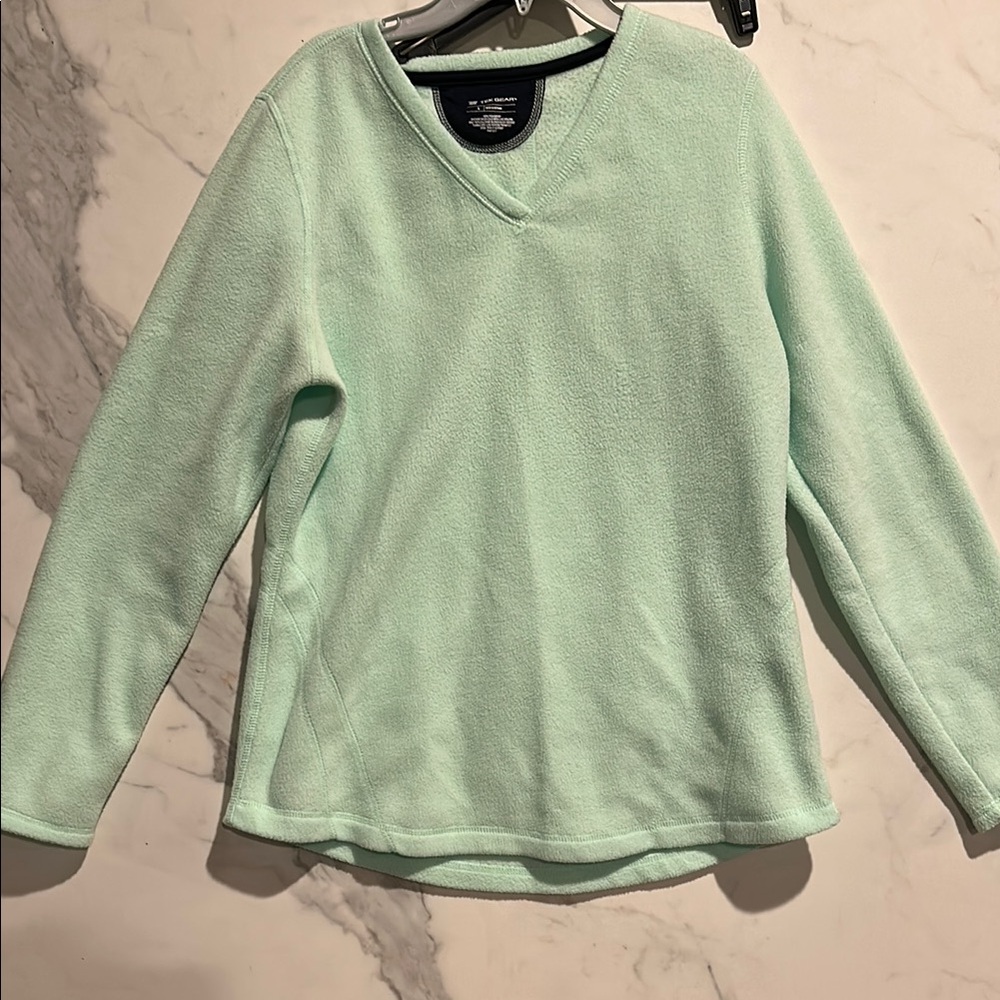 Tek Gear Light Green Fleece Top